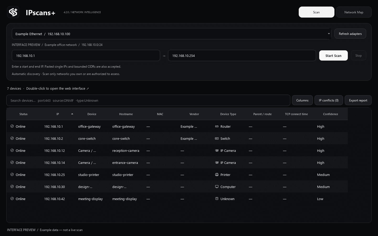 IPscans+ 4.1 — Network Intelligence — ipscans